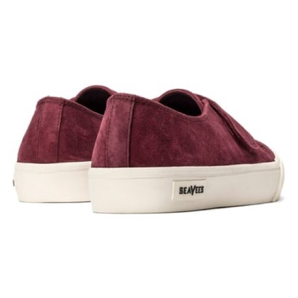 SeaVees Sneakers Women Size 8.5 Burgundy Suede Leather Casual Comfy Shoes - Picture 8 of 12
